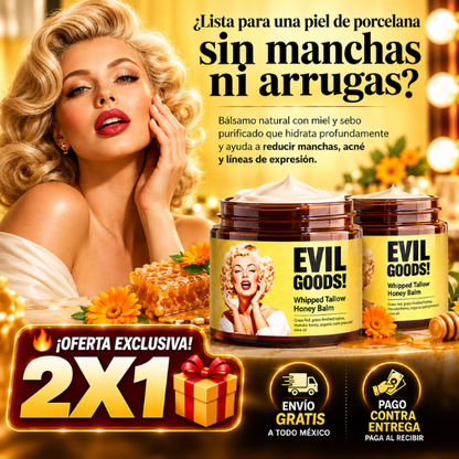 EVIL GOODS™ | Bálsamo Hidratante de Sebo de Res y Miel de Manuka